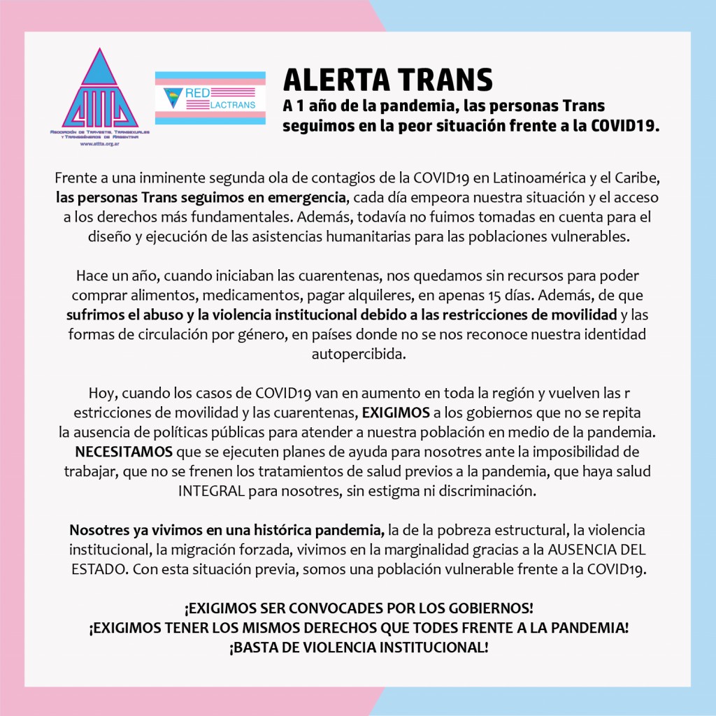 31M flyer ALERTA TRANS Argentina